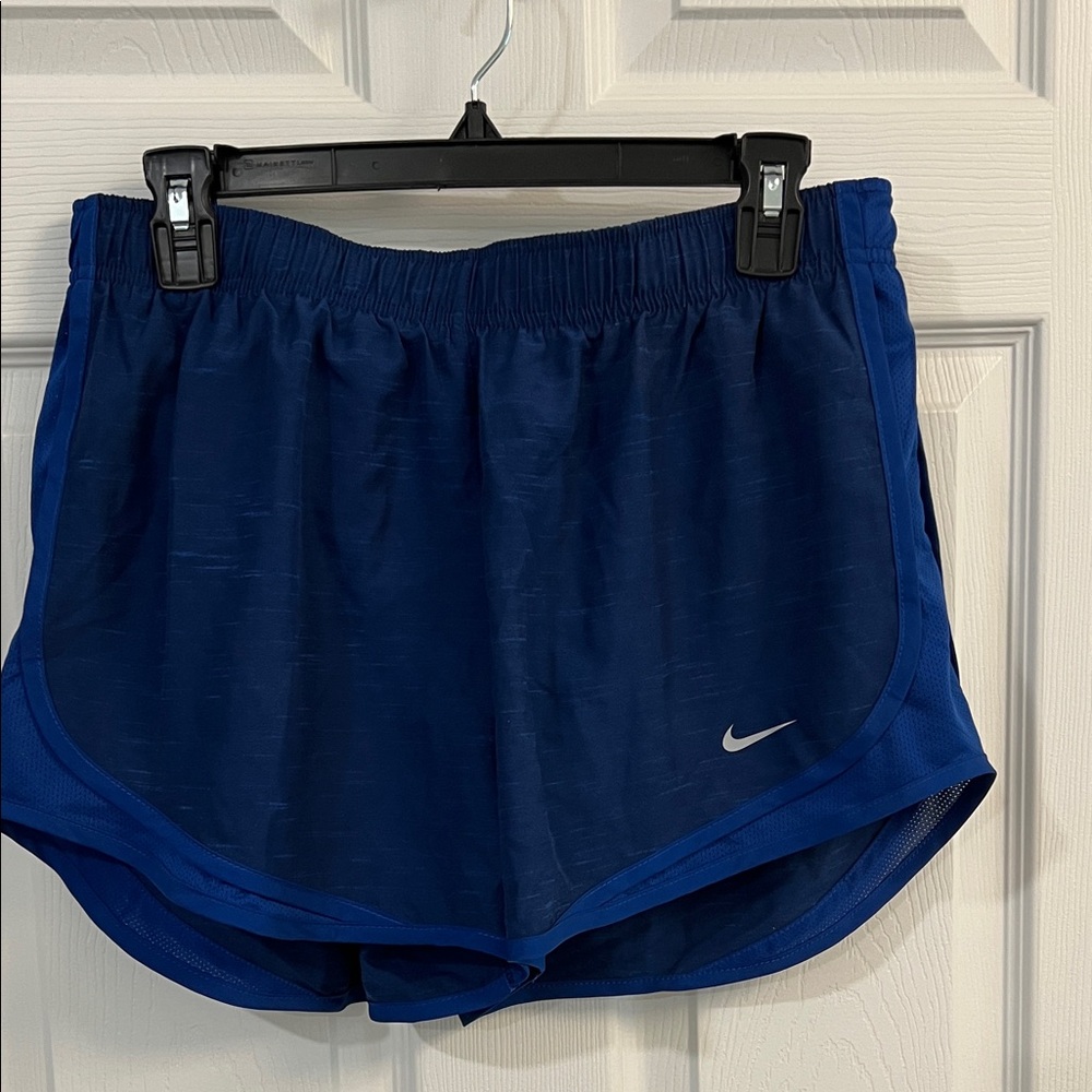 Nike Women's Dark and Royal Blue Athletic Shorts
